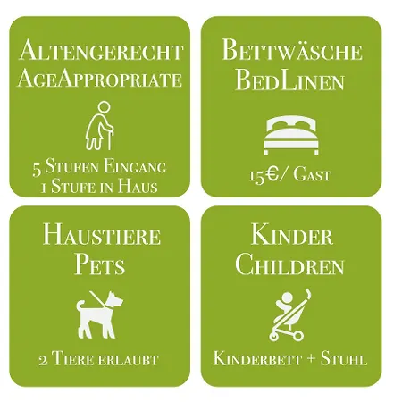Dom wakacyjny Natur-ferien-haus Klein Rosenburg 120qm, Kamin, 100mbit Wlan, Eingezaeunter Garten *